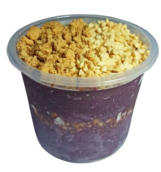 foto copo de açaí dourado